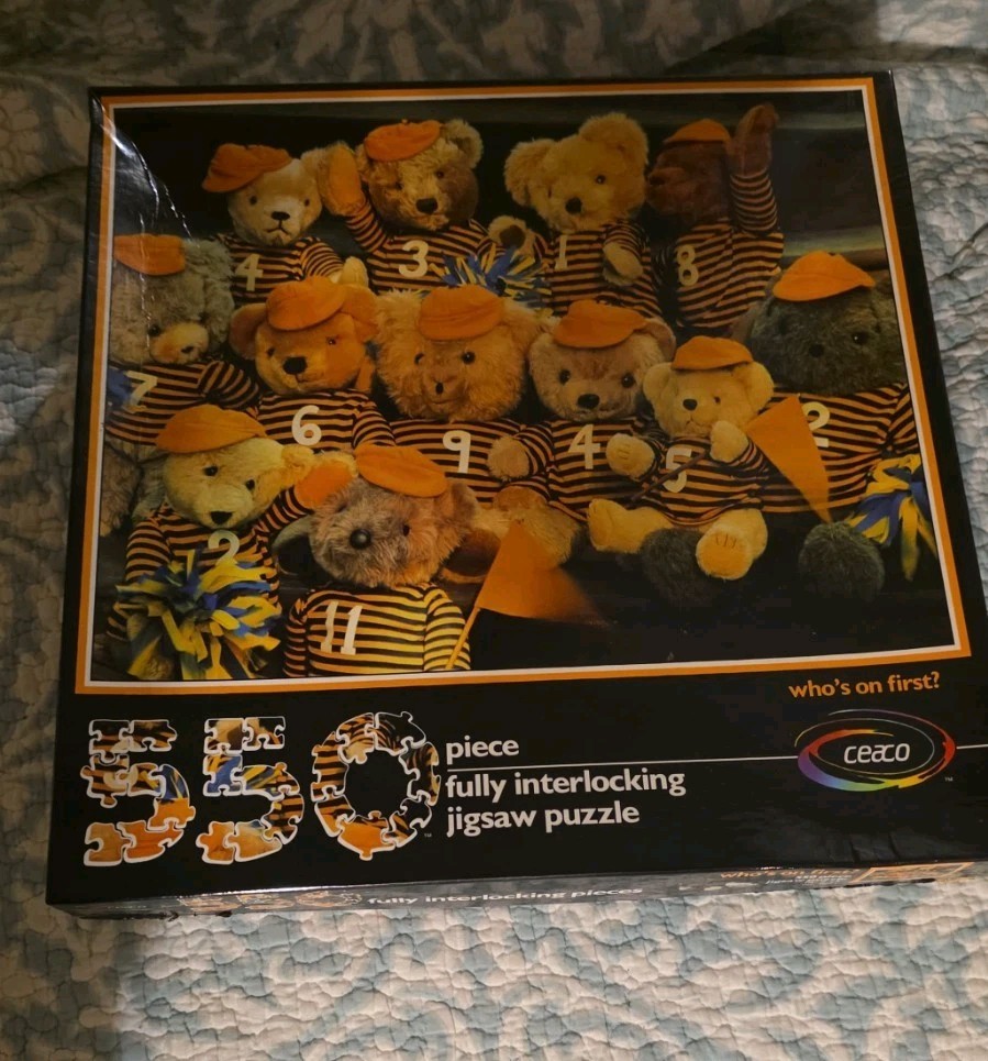 "who's on first?" 550-piece fully interlocking jigsaw puzzle by Ceaco