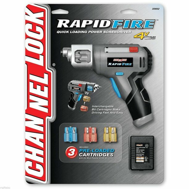 Channel Lock, Rapid Fire Power Cordless Screwdriver Quick Loading | LED Light