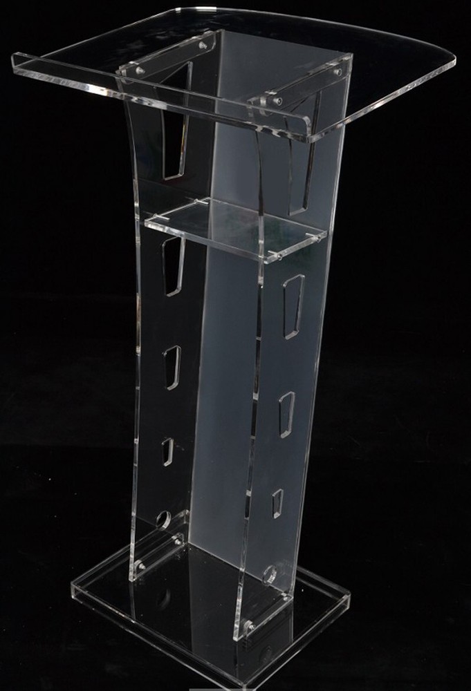 Acrylic Pulpit Transparent Podium Reception Desk 43" Priest's Prayer Platform