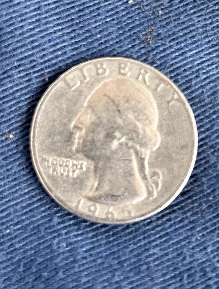 25 cent us coins 1965 with mark