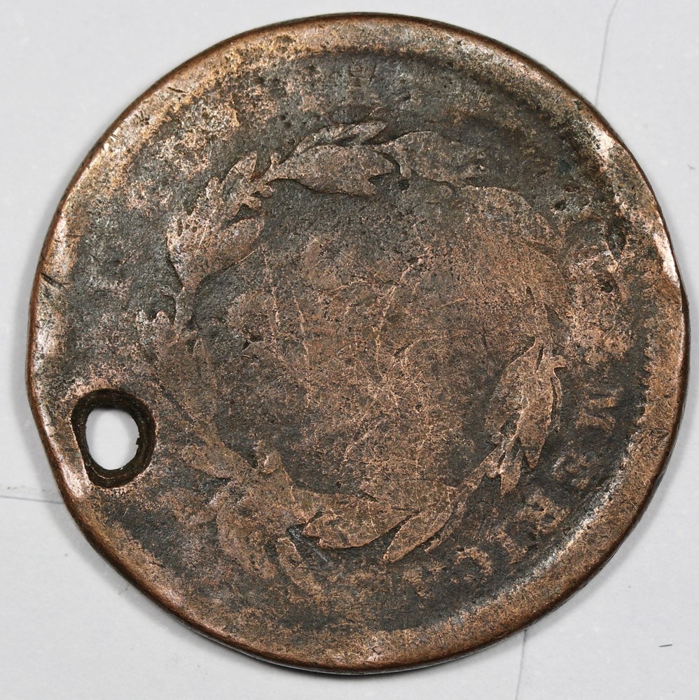 1840 Large Cent. Holed. 212581
