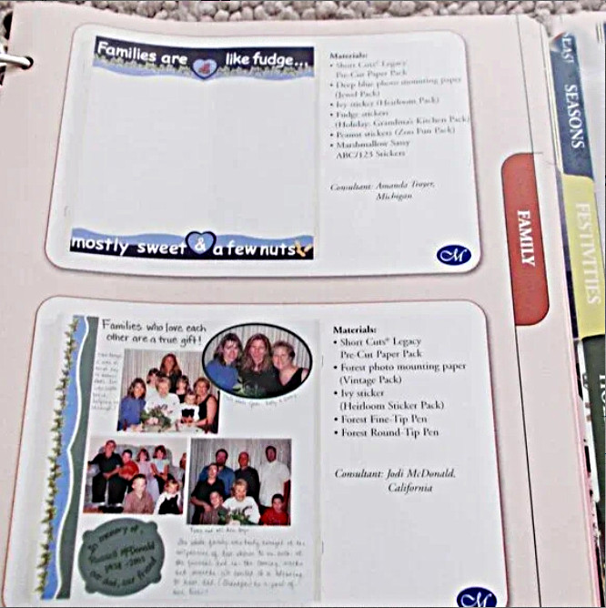 Creative Memories Scrapbooking Binder Organizer Ideas Page Patterns