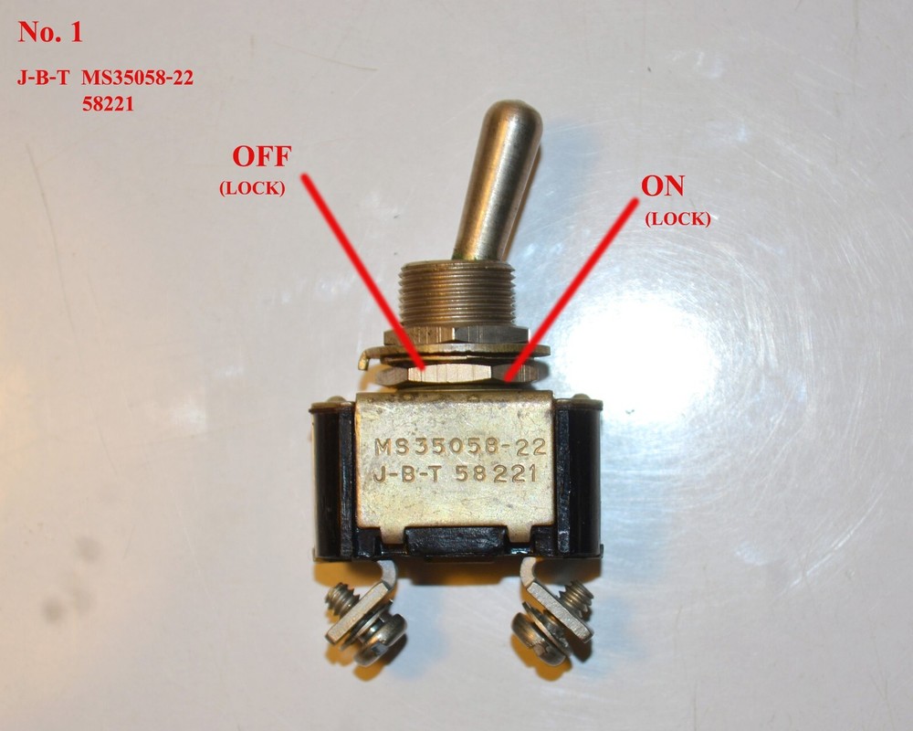 JBT Aircraft Toggle Switch 7 models J-B-T nos