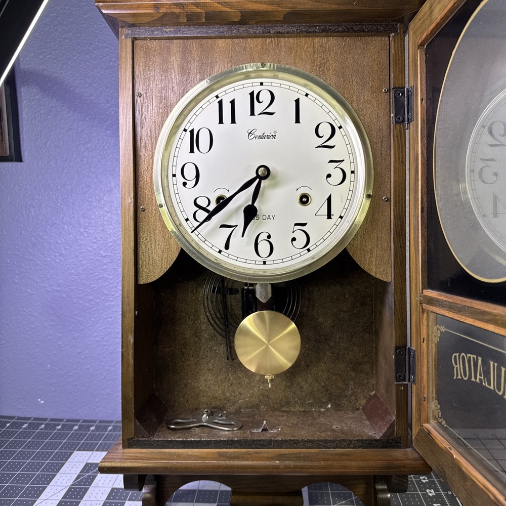 Vintage Centurion 35 Day Wall Clock w/ Key