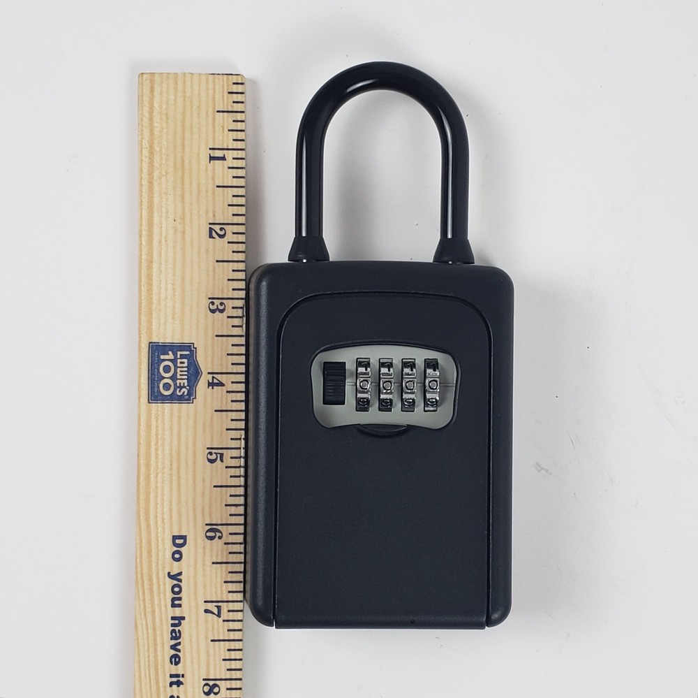 Portable Key Lock Box 4 Digit Combination Safe Security Storage Can Wall Mount