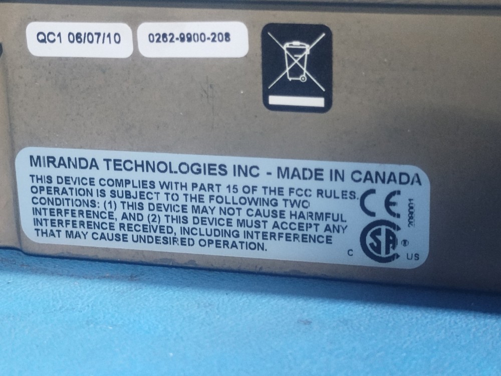 Miranda Imaging Density Processing Unit - Turns ON -