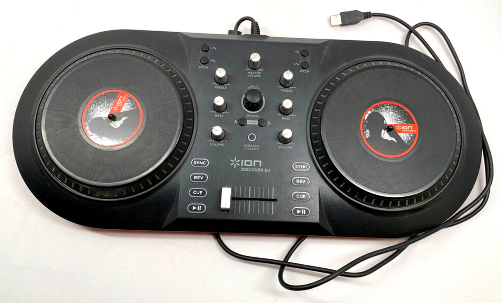Ion Discover DJ Computer System Dual Turntable USB Controller