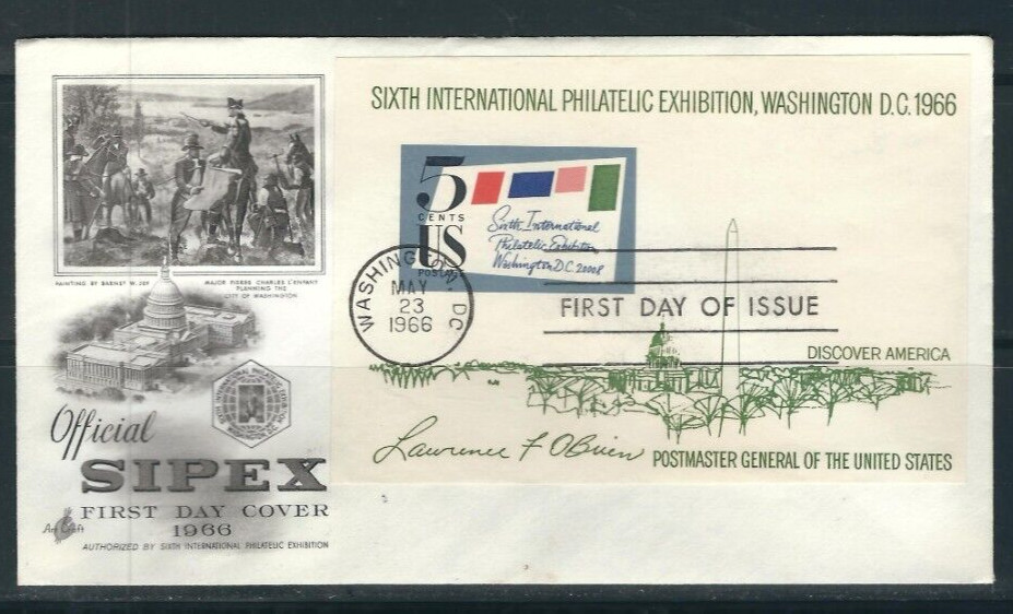 US SC # 1311 Sipex  FDC. Artcraft Cachet