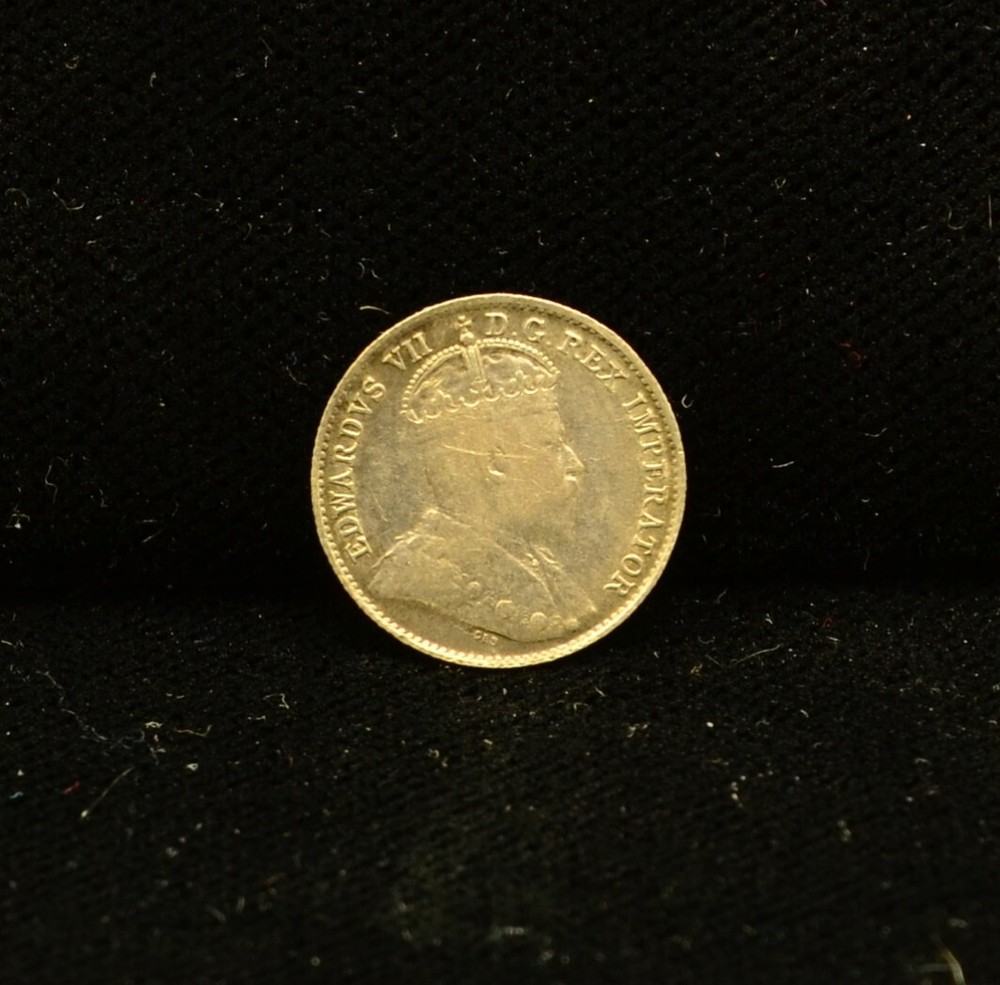 1907 CANADA 5 CENT 92.5% SILVER KM#13 #EB12026