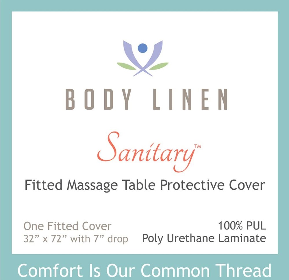 Durable White Massage Table Fitted Cover Waterproof Easy Clean Hypoallergenic