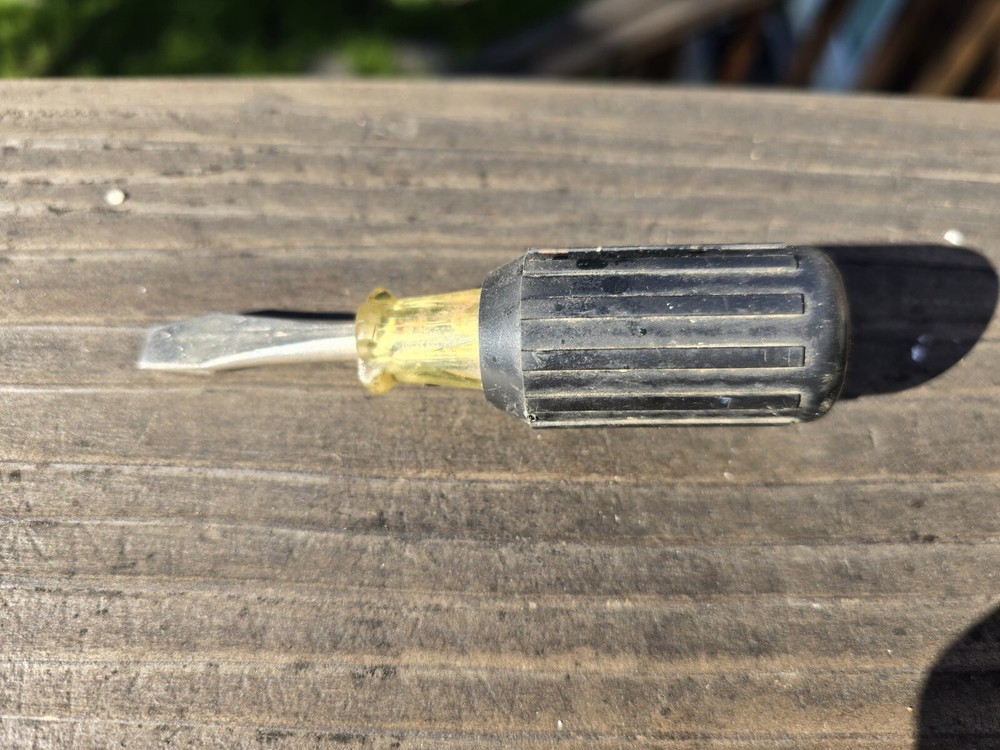 Power Torque Flat Head Stubby Screwdriver USA Tools Small Flathead Slotted