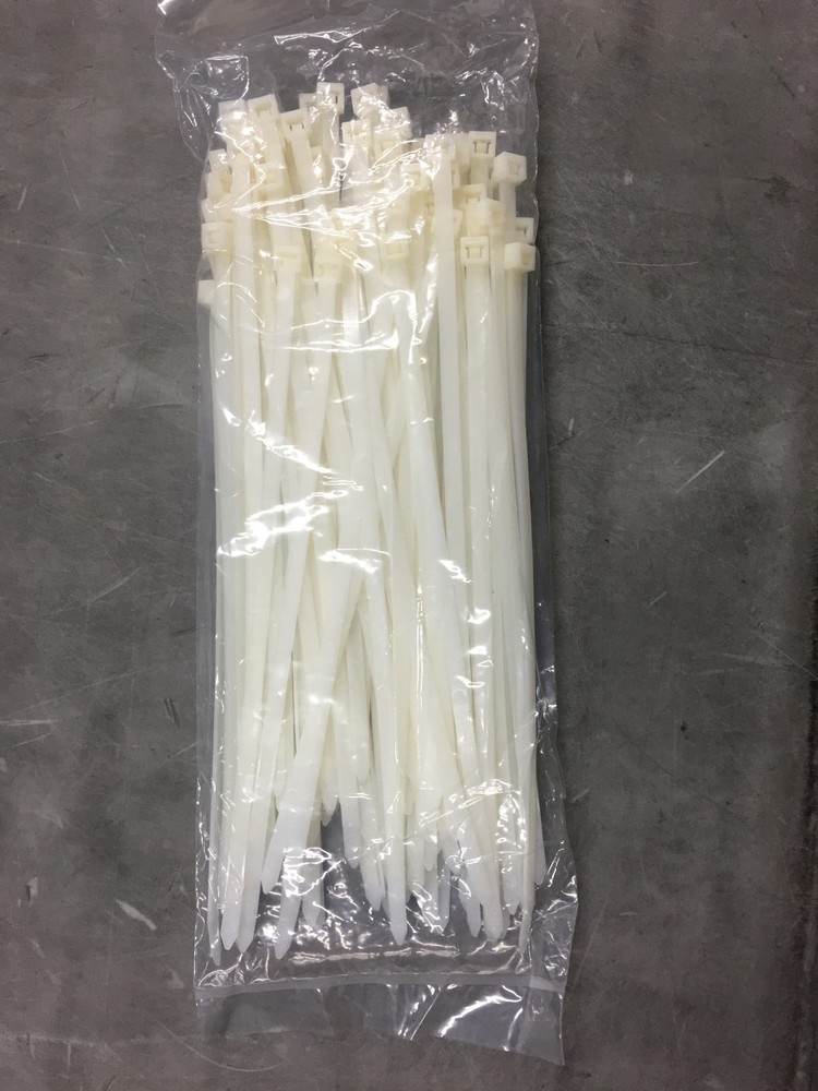 12" (100 pcs) White Heavy Duty Cable Tie