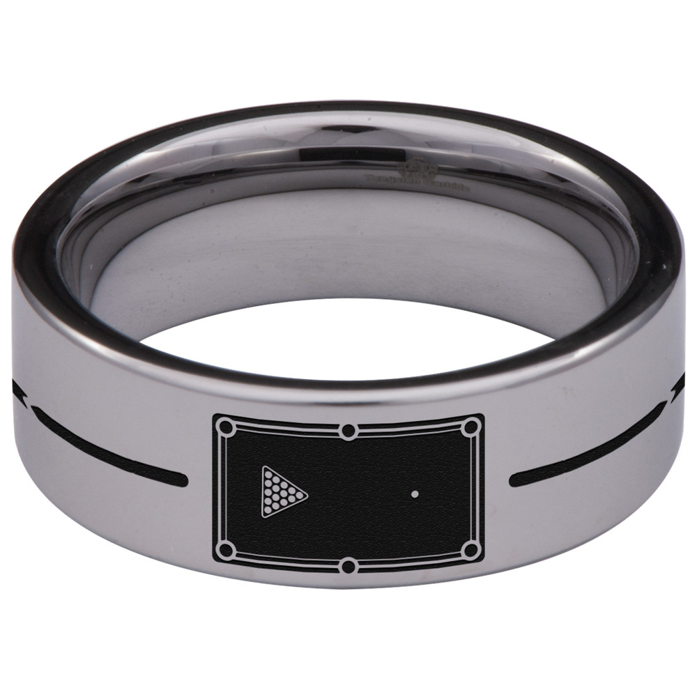 Billiards Tungsten Carbide Ring