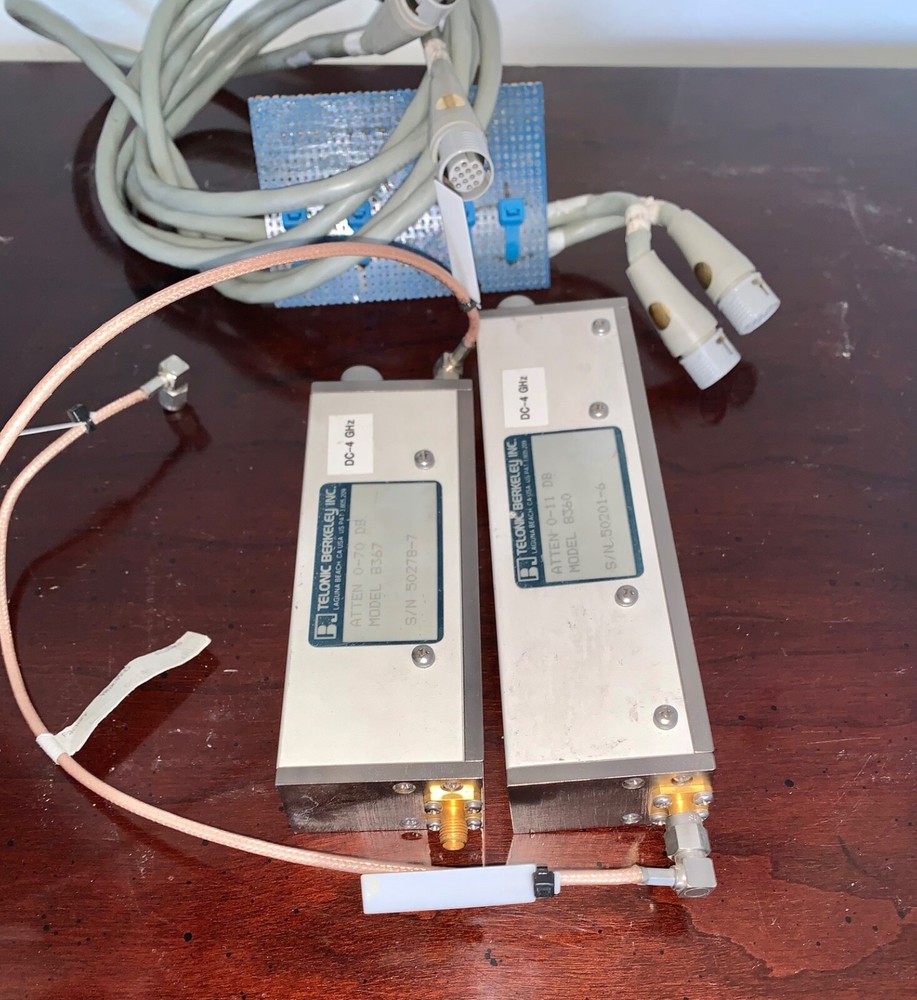 (2)Telonic Berkeley 8360 & 8367 Programmable Attenuators with Cables