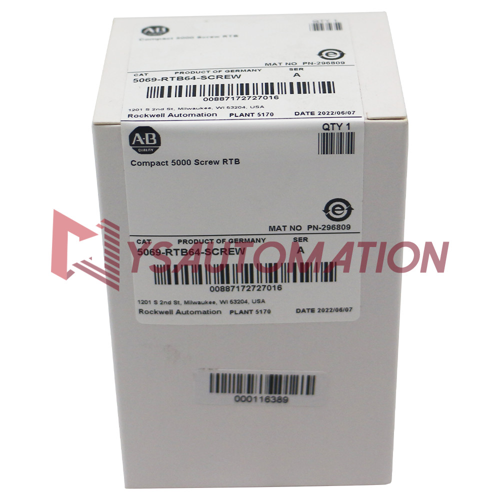 Brand New Allen Bradley 5069-RTB64-SCREW Compact 5000 Screw RTB AB Free Tax