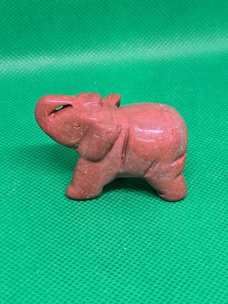 Carved Cherry Creek Jasper Elephant