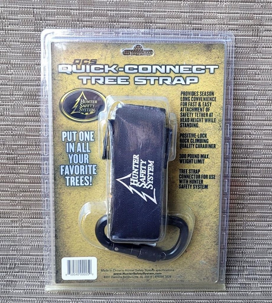 Hunter Safety System Quick-Connect Tree Strap for Tree-Stand Hunting Single