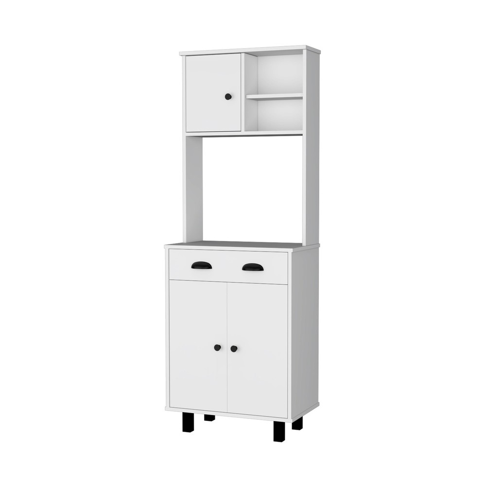 White 1-Drawer Kitchen Pantry