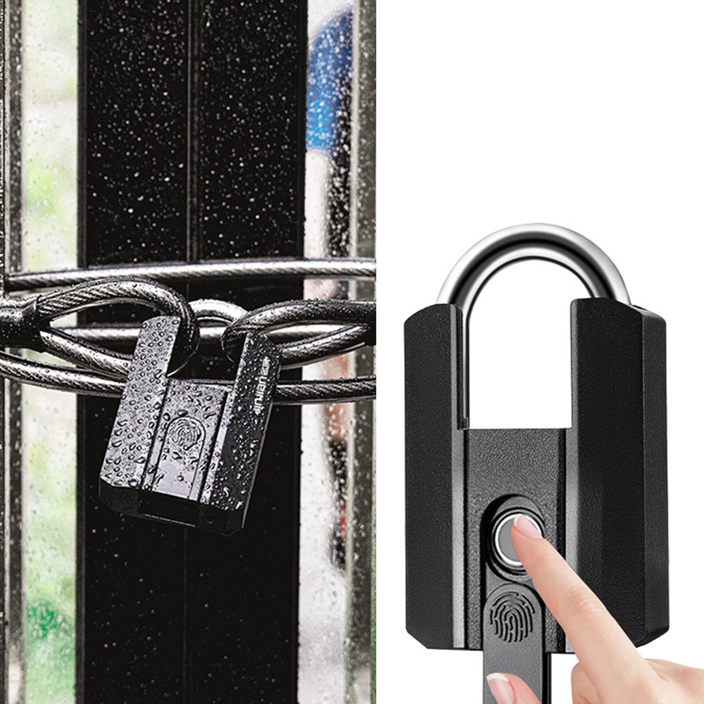 Smart Fingerprint Padlock Heavy Duty Lock with APP Waterproof USB Charging
