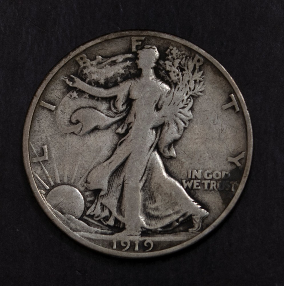1919 D Walking Liberty Half Dollar Fine  Lot 5167