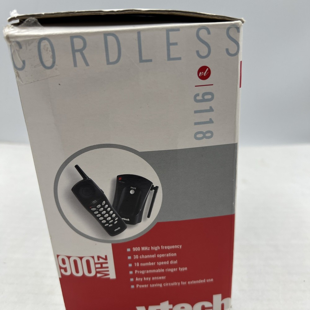 Black VTech 9118 Single Line Cordless Phone Open Box