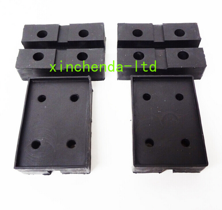 RECTANGULAR RUBBER ARM PAD FOR GLOBE LIFT -SET OF 4 PADS- RECTANGLE 4 BOLT STYLE
