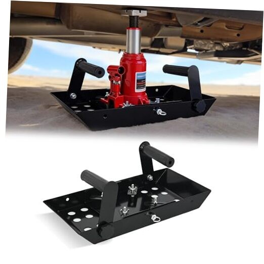 Bottle Jack Base Plate, Adjustable Size Stabilizing Landing Pad, Universal