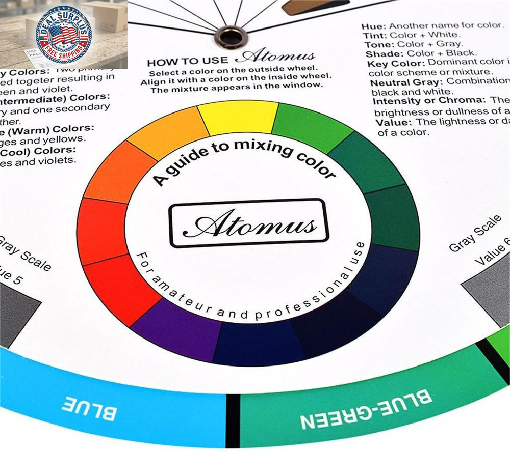 Creative Color Wheel, Paint Mixing Learning Guide, Art Class Teaching Tool for M