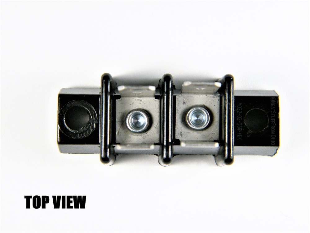 ELECTRON 2-POSITION TERMINAL STRIP WITH 👉 4 QUICK-CONNECT TABS 👈 GREAT ITEM
