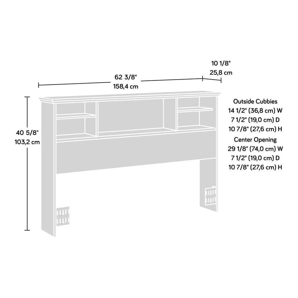 Sauder River Ranch Sindoori Mango Full/Queen Engineered Headboard with Storage