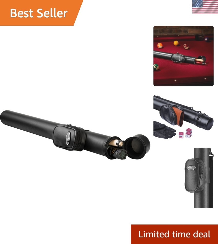Durable Leatherette Q-Vault Cue Case - Protective 2-Piece Storage Solution