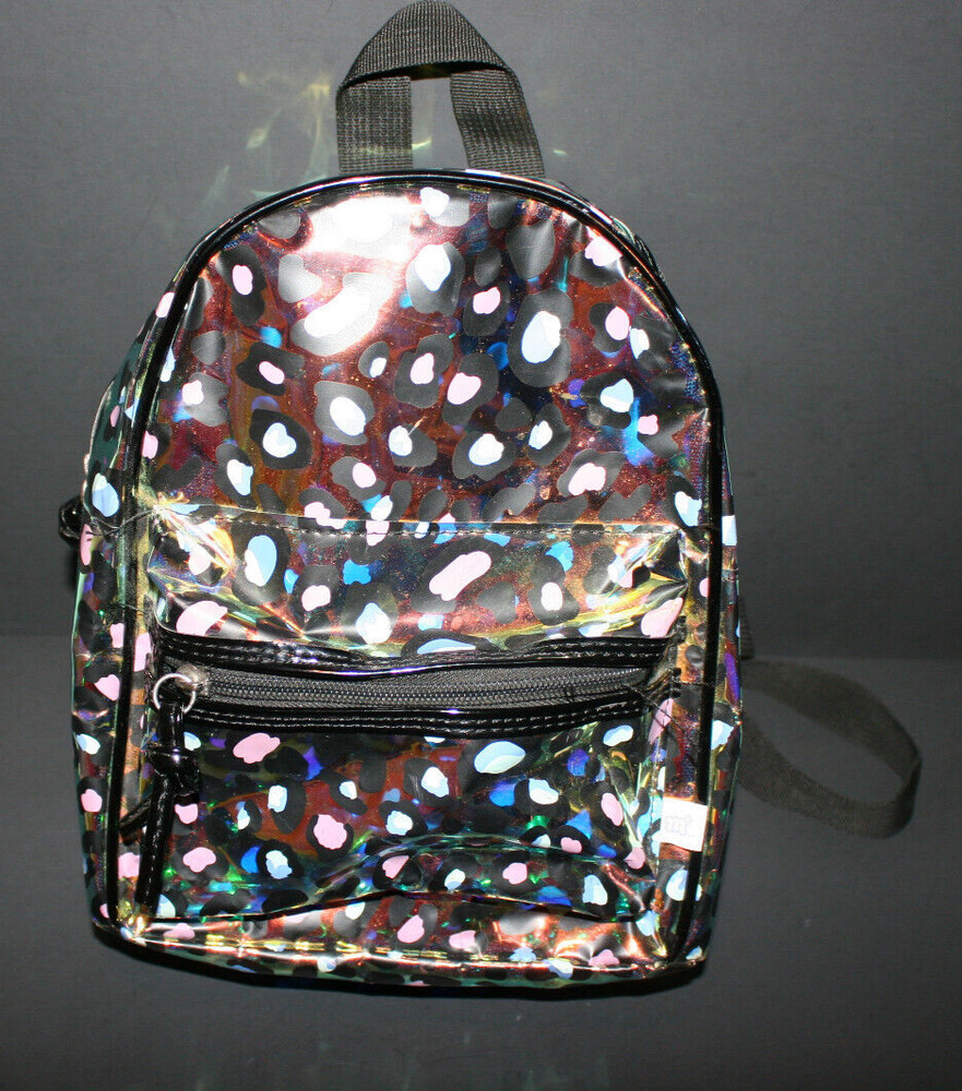 Girls M Target Foil Animal Leopard Print  Mini Backpack 10"