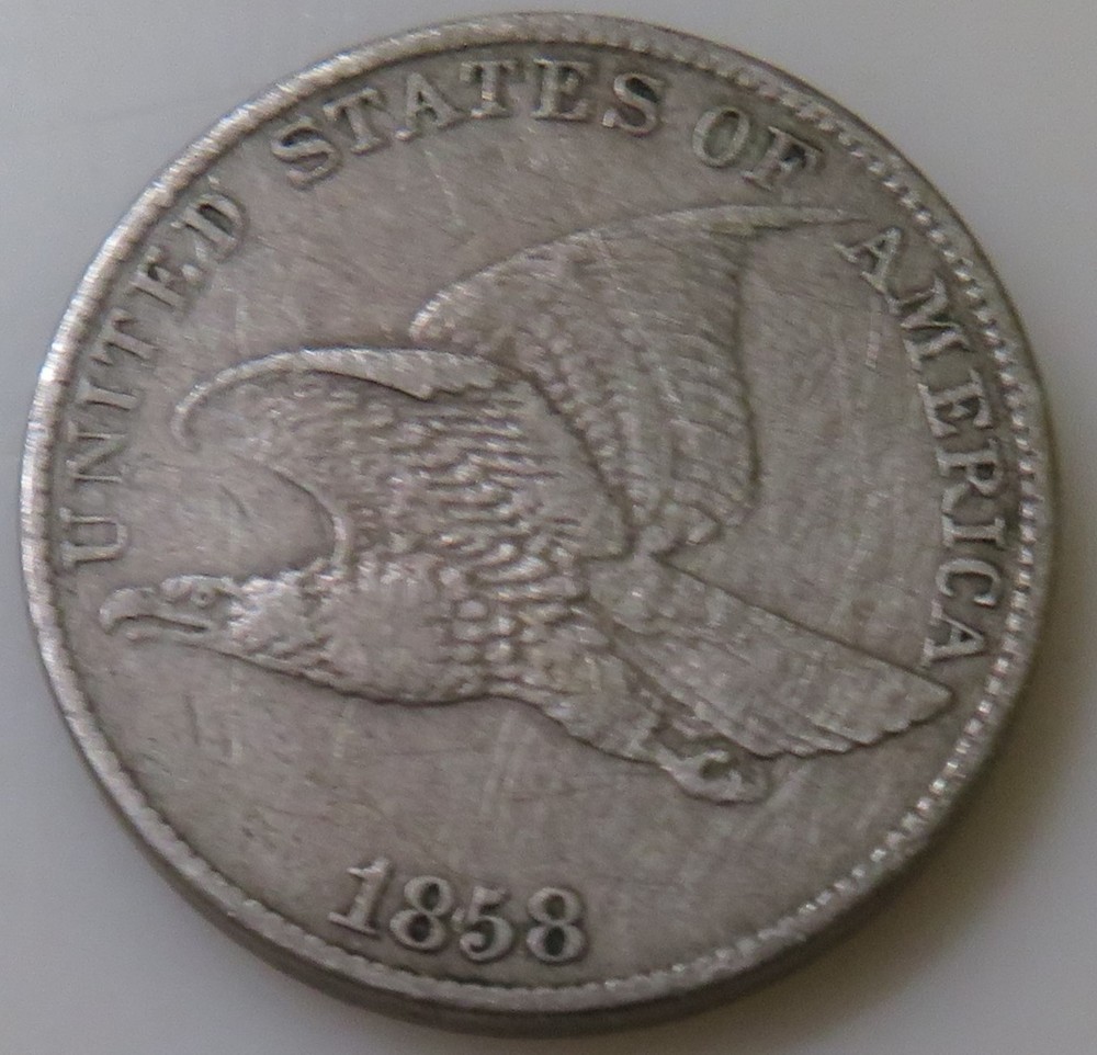 1858 Flying Eagle Cent Large Letters Variety ~ Nice Details