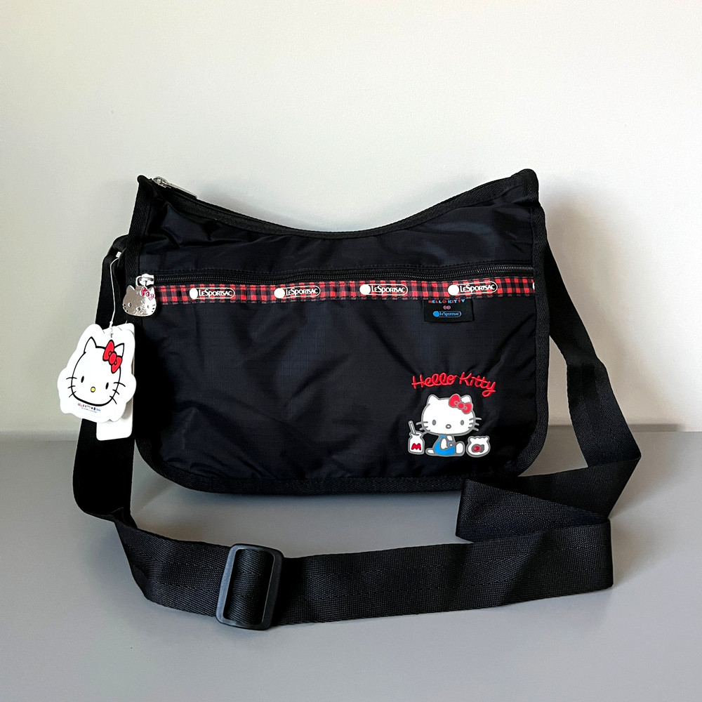 Lesportsac Black Hello Kitty Classic Hobo NWT