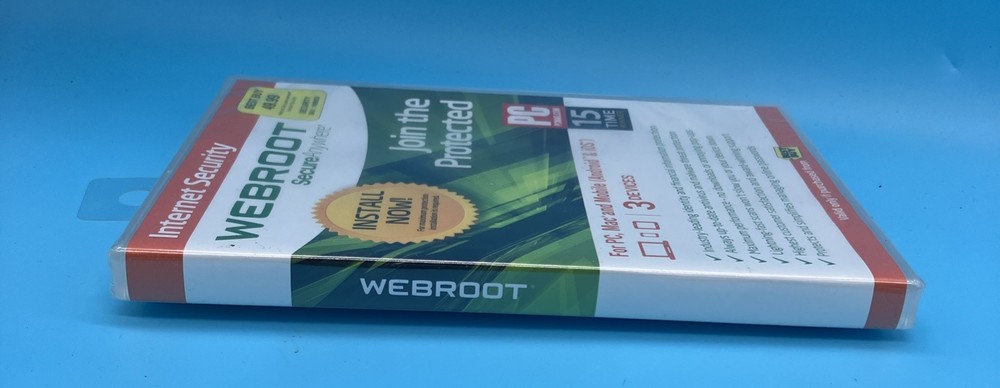 Webroot Secure Anywhere Internet Security 3 Devices for PC/MAC/Mobile NEW SEALED