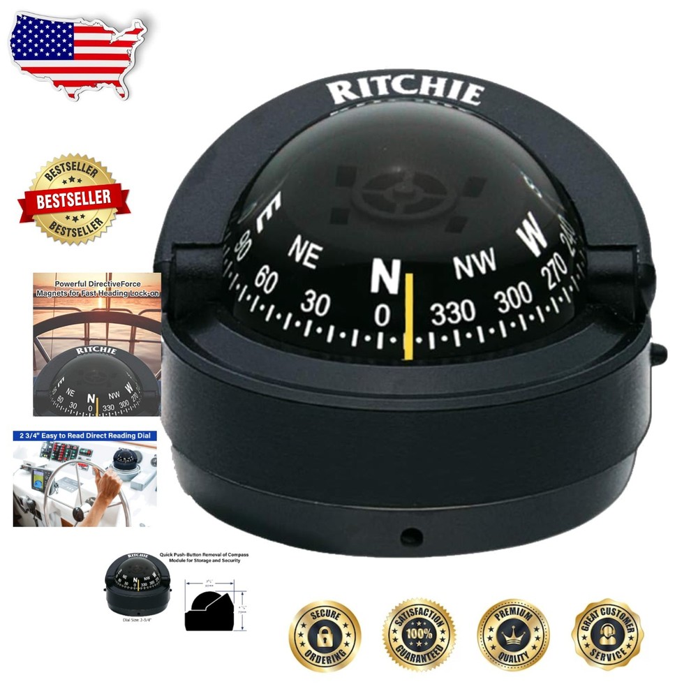High-Temp Composite Explorer Compass 2 3/4" Surface Mount, Sun Shield, Portable