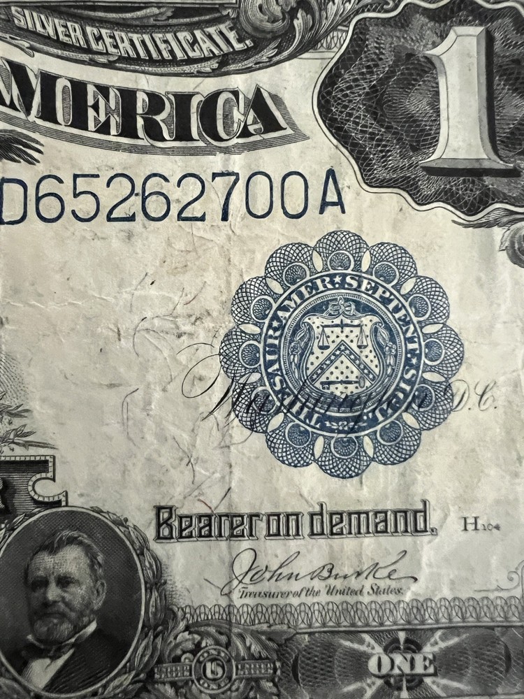 1899 Black Eagle Silver Certificate One Dollar
