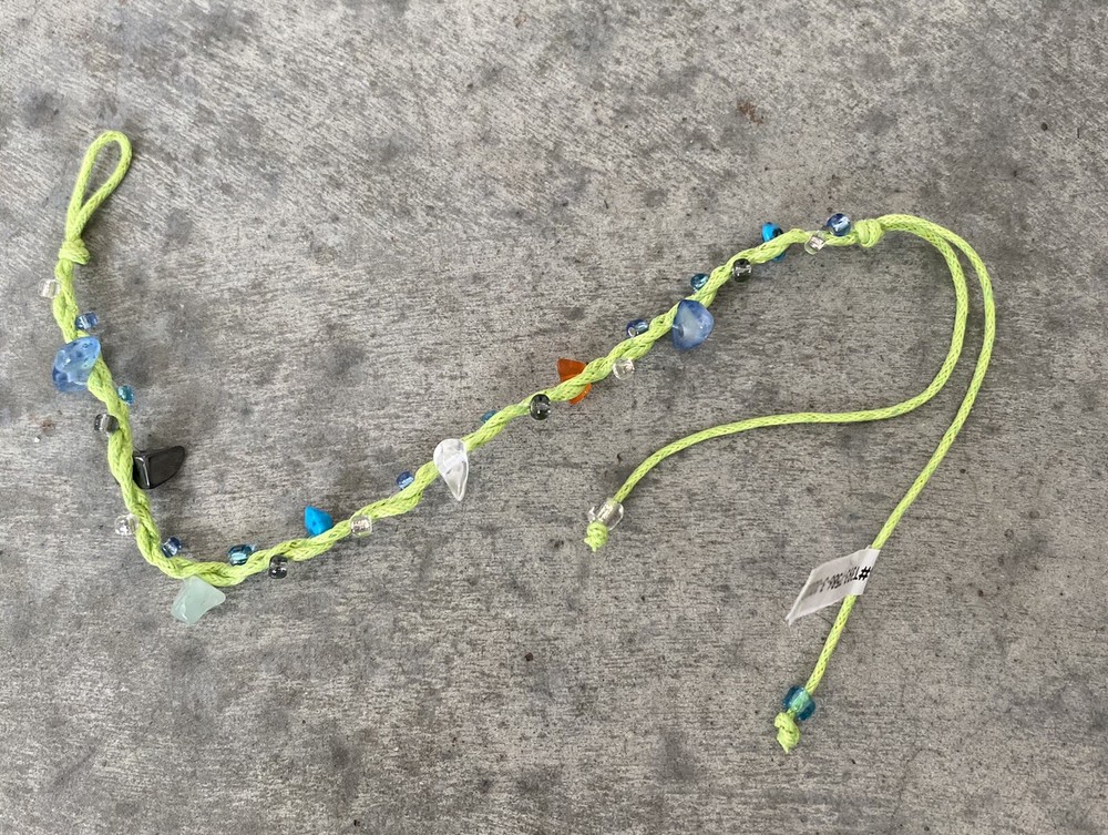 Artisan Green Rope Gemstone Handmade Bracelet