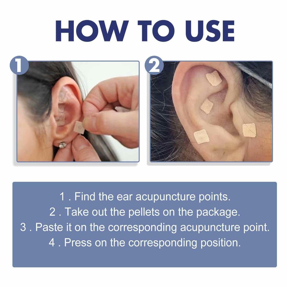600pcs New Ear Acupuncture Massage Therapy Needle Patch Auricular Sticker