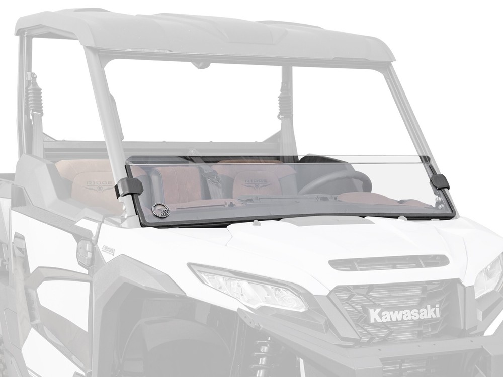 SuperATV Scratch Resistant Half Windshield for Kawasaki Ridge/2024+