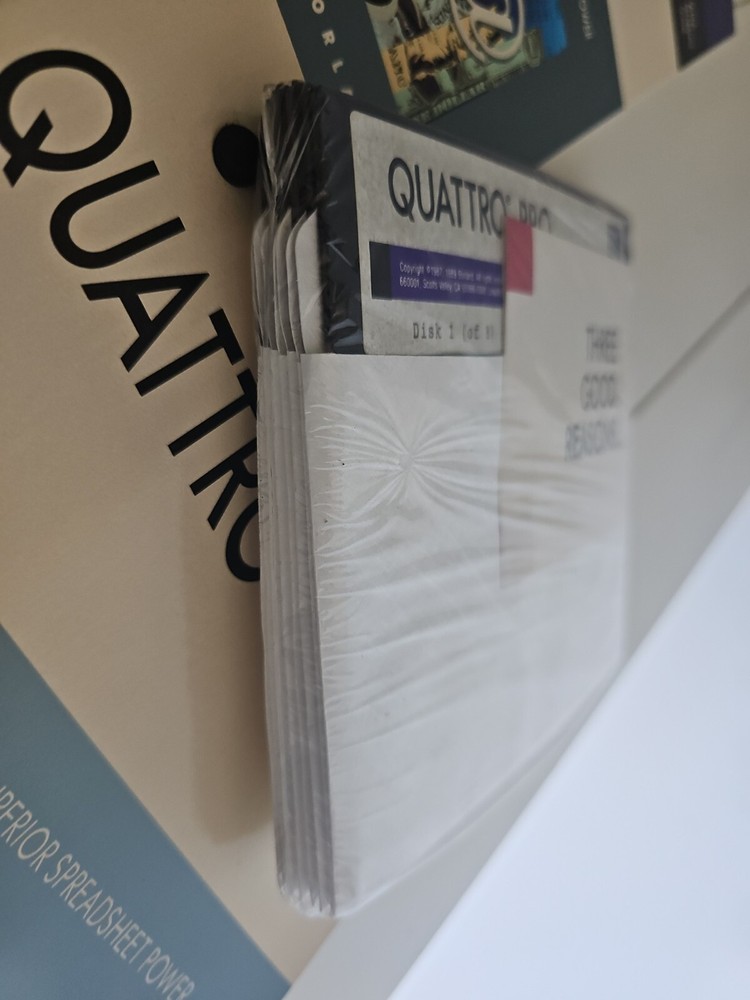 Quattro Spreadsheet User's Guide Etc. 1987 8 Disc's 4 Rare Vtg Computer Software