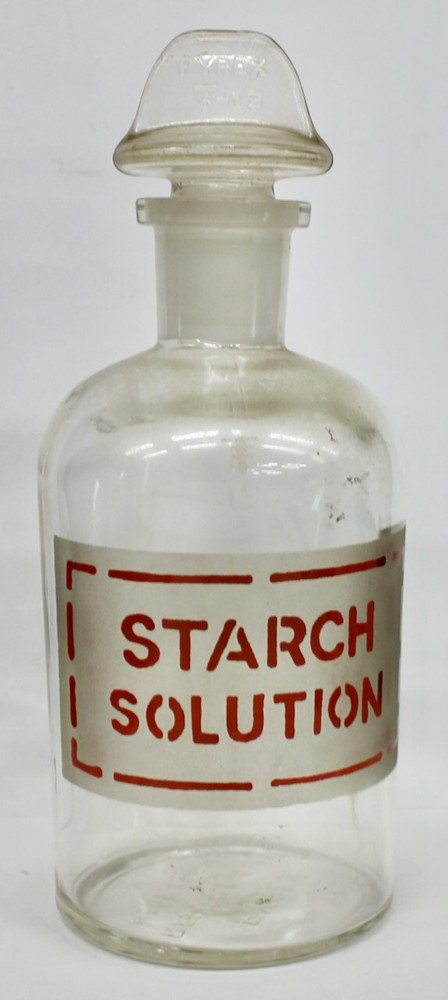 Original Vintage Pyrex T-19 Starch Solution Bottle w/Stopper