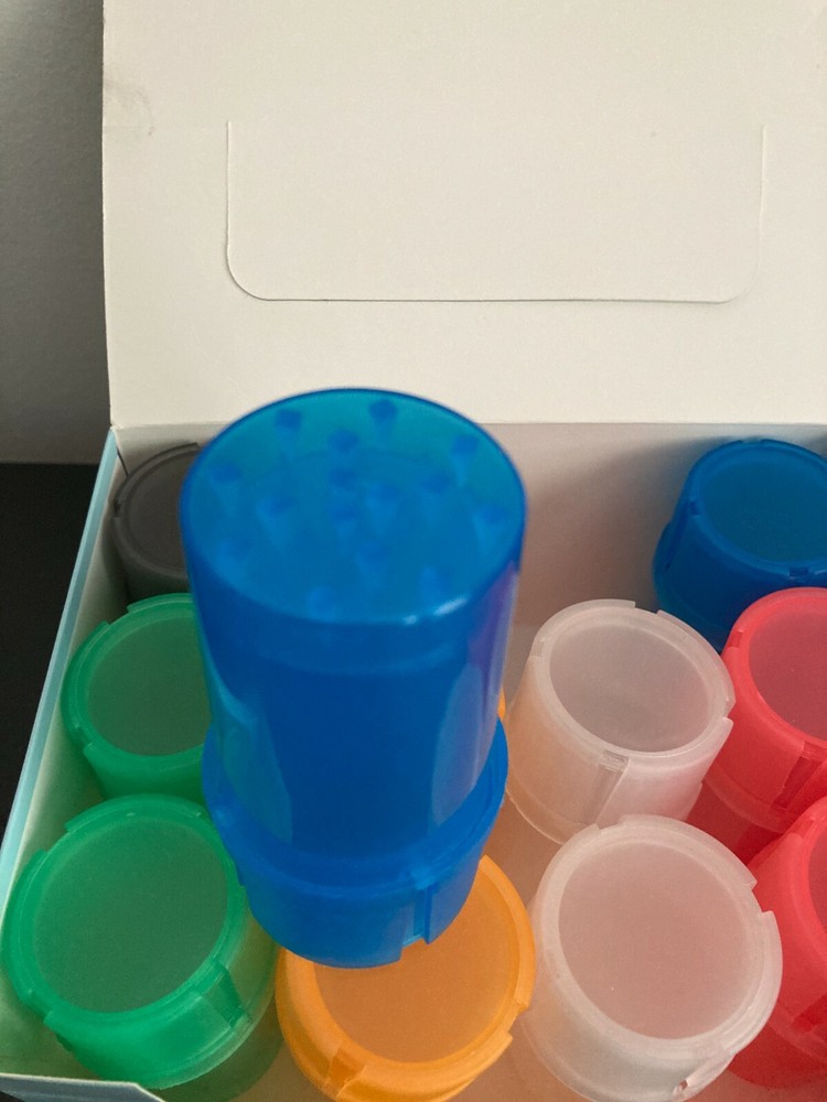 Herb Crusher Grinder Container Spice Plastic colors.
