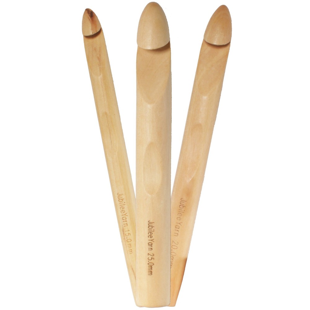 JubileeYarn Jumbo Bamboo Crochet Hook - 3 Piece Set