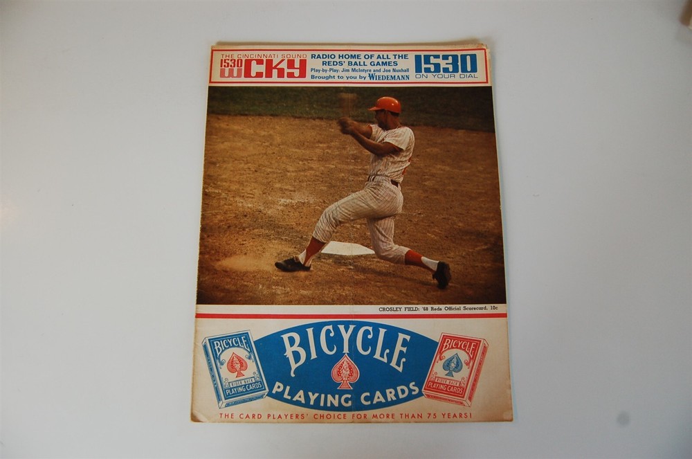 1968 Cincinnati Reds - San Francisco Giants Program - Mays Home Run, Rose etc