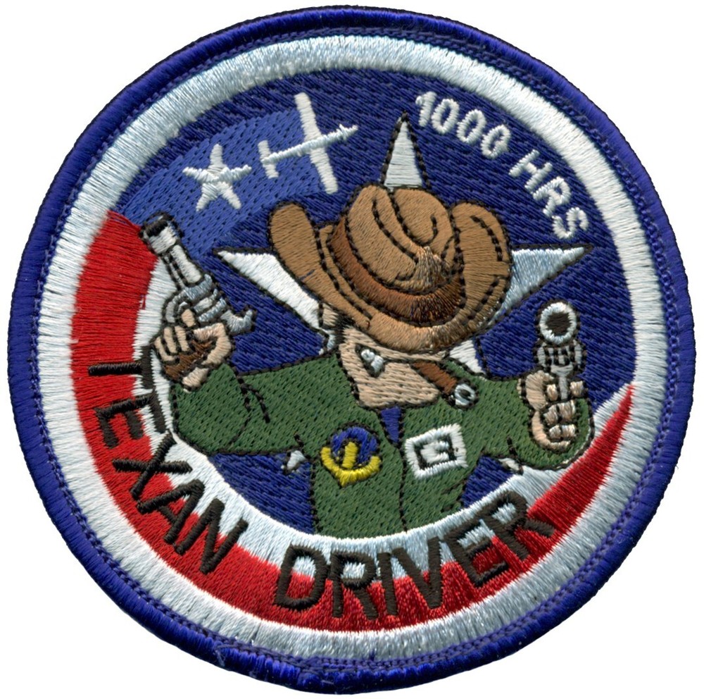 USAF BEECHCRAFT T-6 TEXAN II PATCH - 1000 HOURS