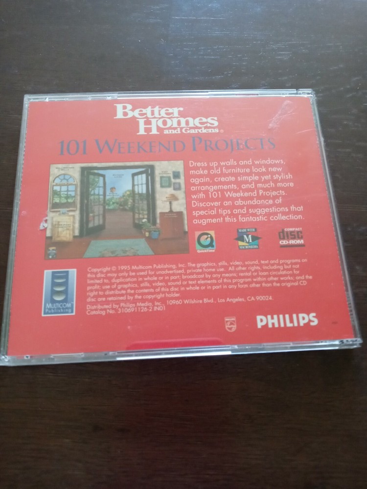 Better Homes And Gardens 101 Weekend Projects CD