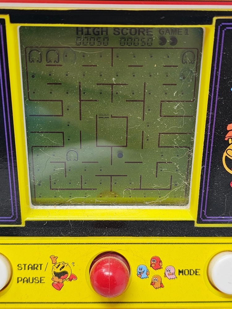 Pac-Man Mini Arcade Classic Retro Handheld Electronic Game by Basic Fun - Tested