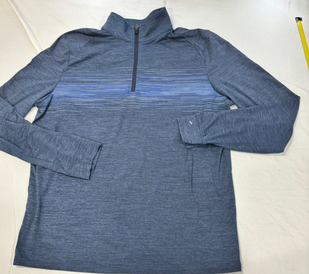 Pro Tour Blue 1/4 Zip Pull Over Jacket Men's Size M Long Sleeve