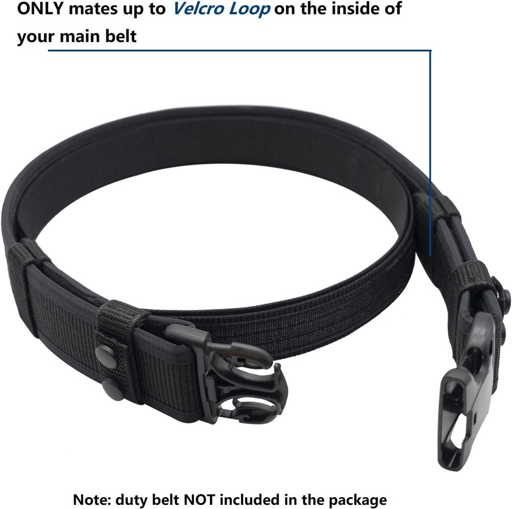 Inner Belt Hook Lined 1.5" Under Inside Belt for use with Duty/Utility/Tactic...